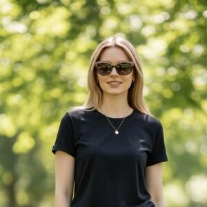 Azarro Paris Elegant Black and Gold Women's Sunglasses AZ 32029